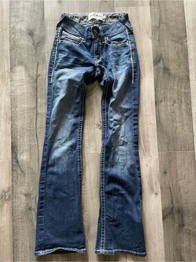 Ariat Dark Blue Flare Jeans with Contrast Stitching